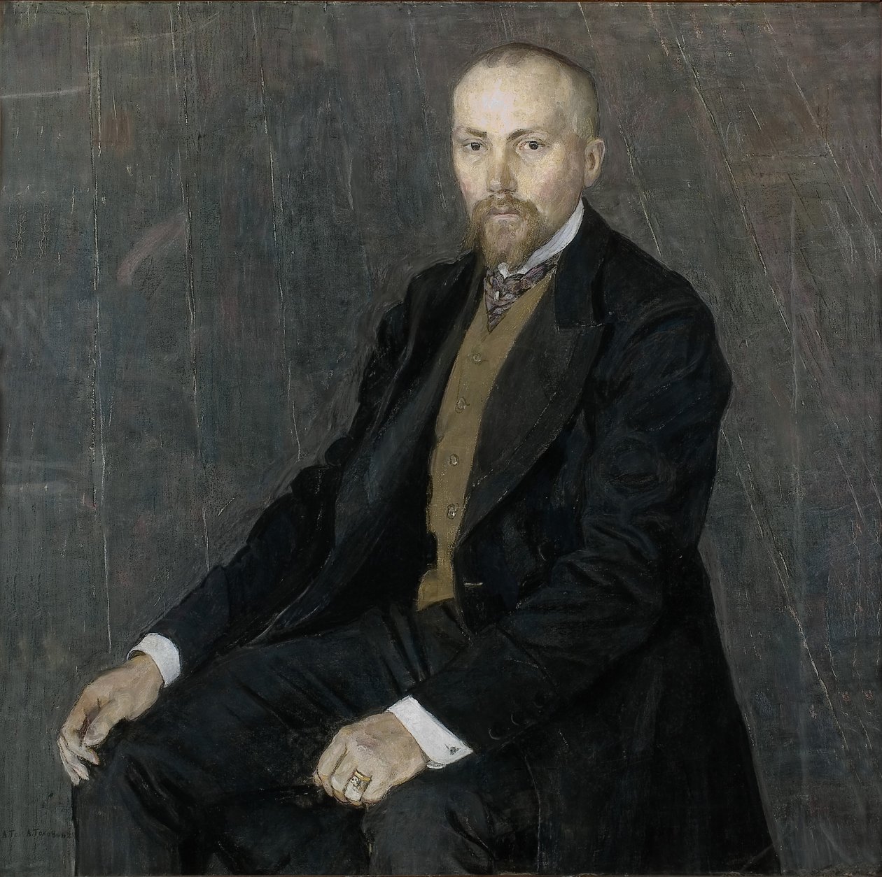 Portrait of the artist Nicholas Roerich 1874-1947, 1907 by Aleksandr Jakovlevic Golovin