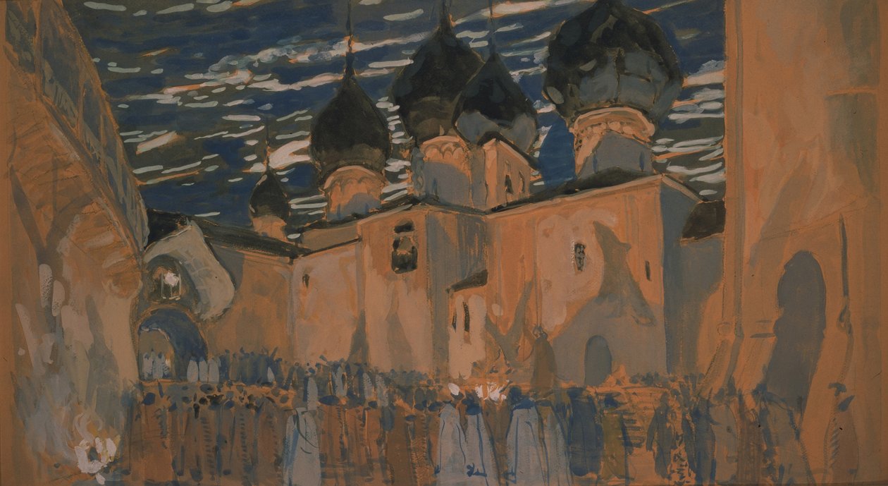 Stage Design for the Opera The Pskov Maiden by N. Rimsky-Korsakov, 1901 by Aleksandr Jakovlevic Golovin