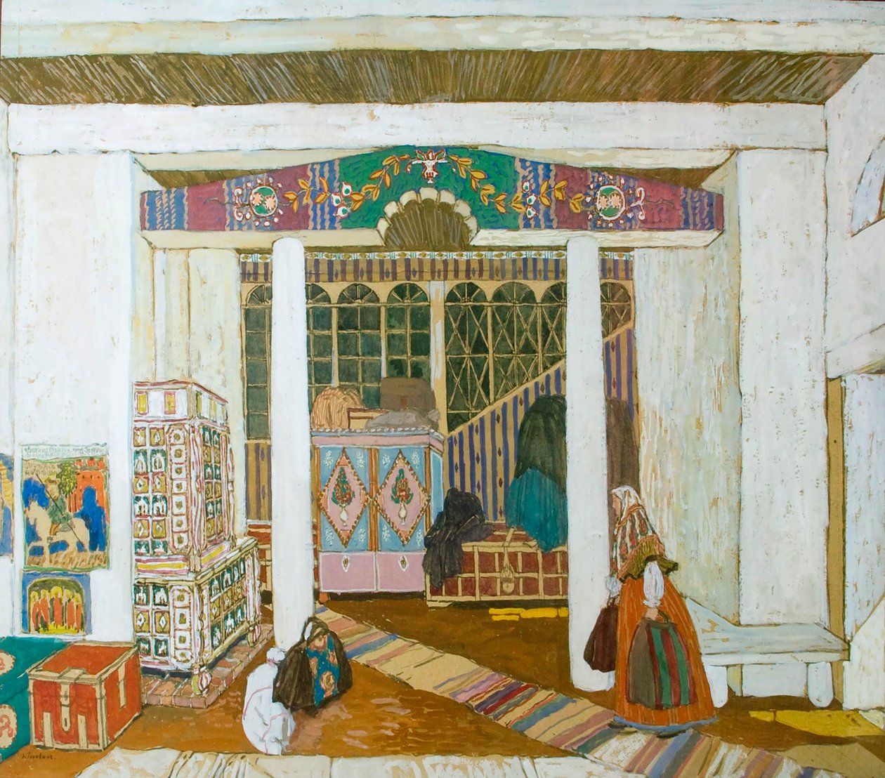 Stage Design for the Play The Storm by Alexander Ostrovsky by Aleksandr Jakovlevic Golovin