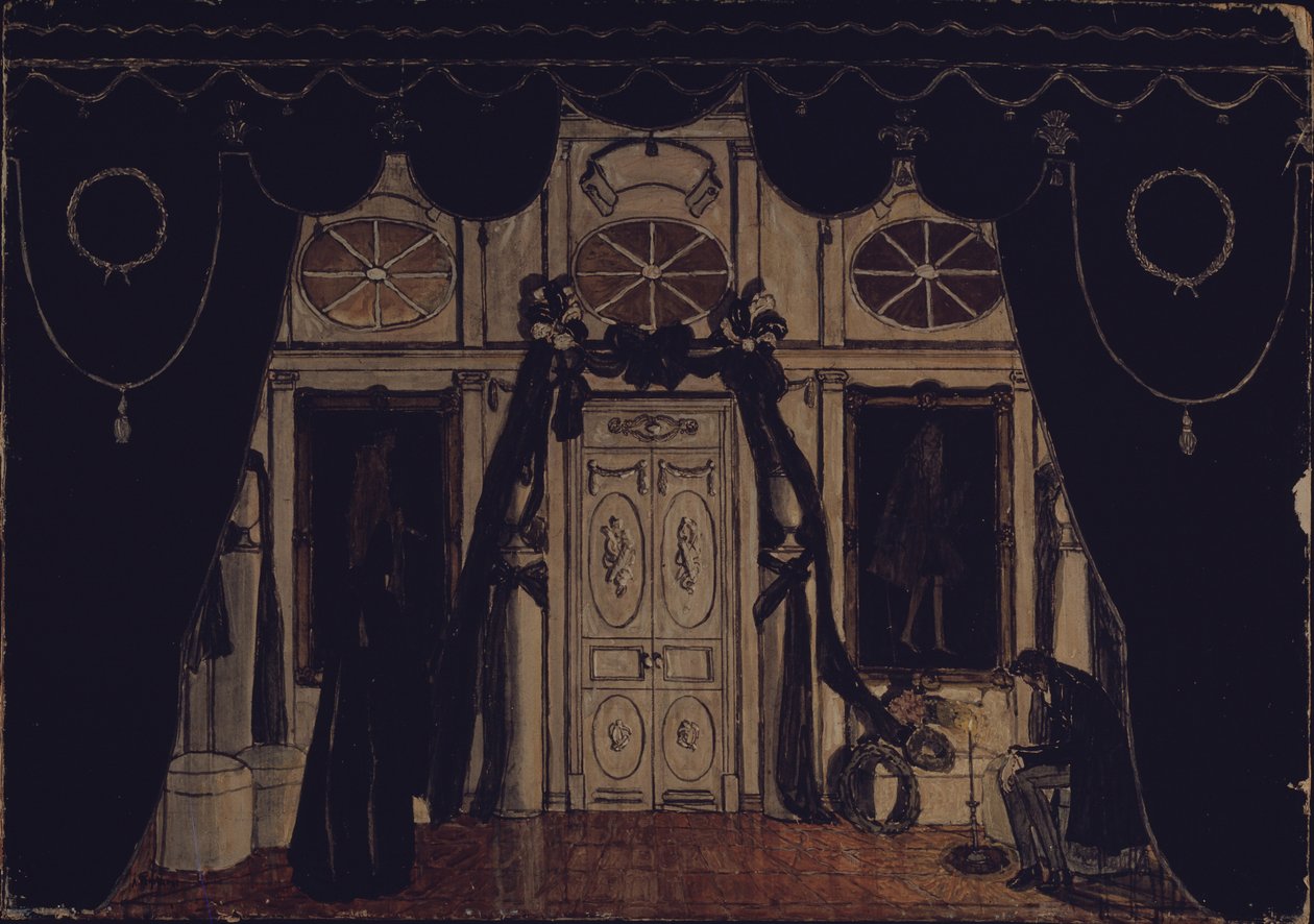 Stage Design for the Theatre Play The Masquerade by M. Lermontov by Aleksandr Jakovlevic Golovin