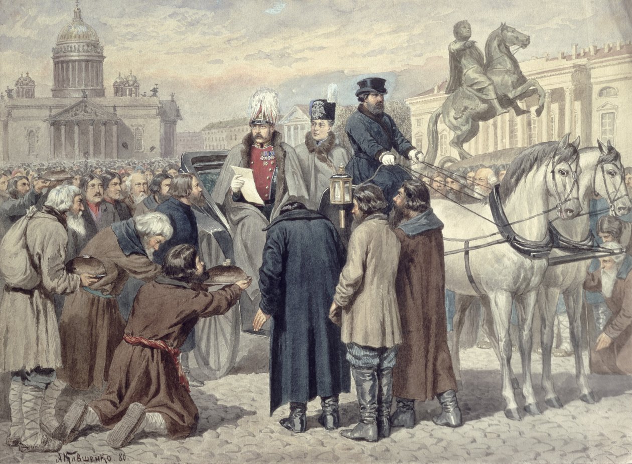 Emperor Alexander II Proclaiming the Emancipation Reform of 1861 by Aleksei Danilovich Kivshenko