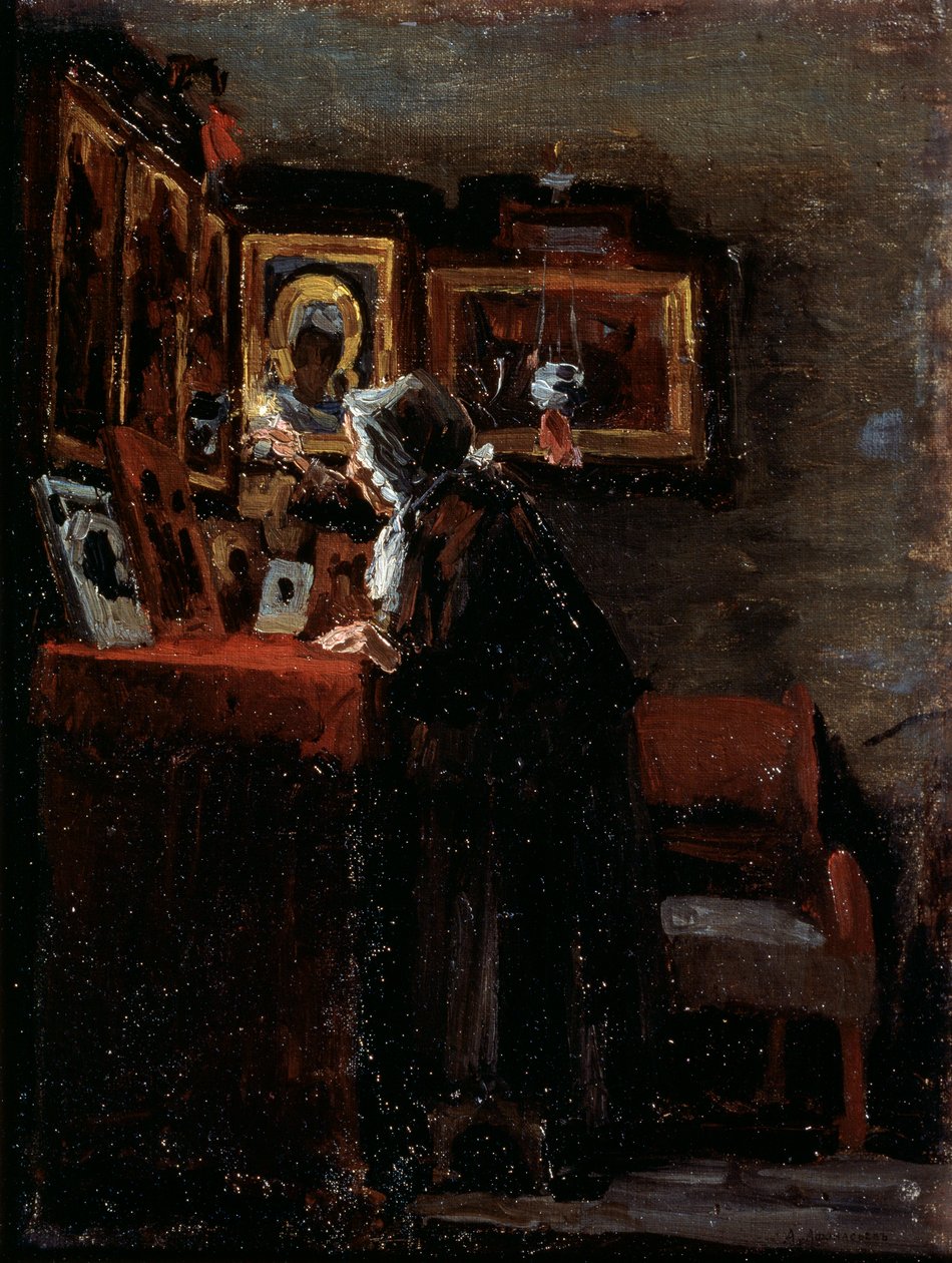Before a religious feast by Aleksei Fyodorovich Afanasyev