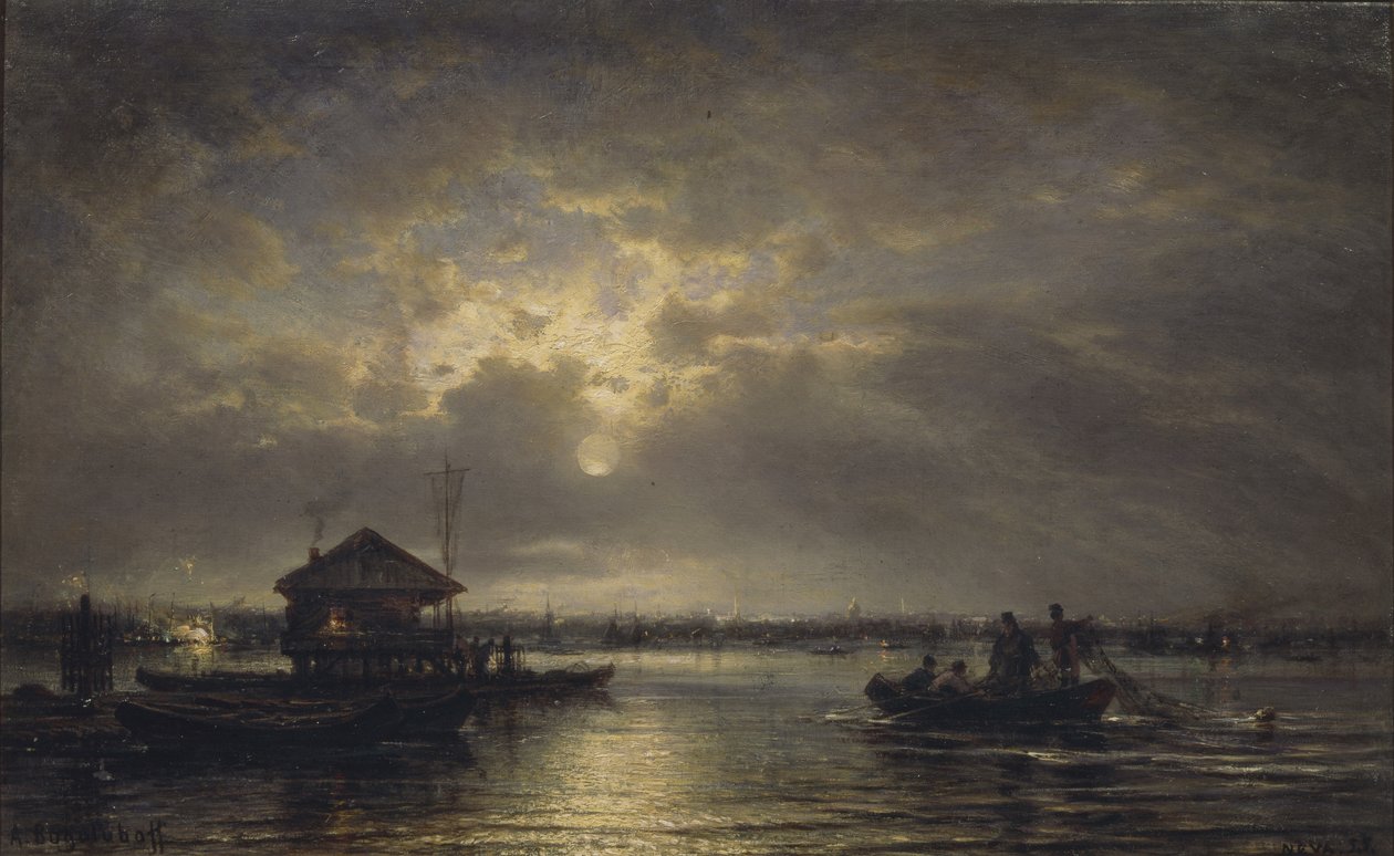 Summer Night on the Neva, 1875 by Aleksei Petrovich Bogolyubov