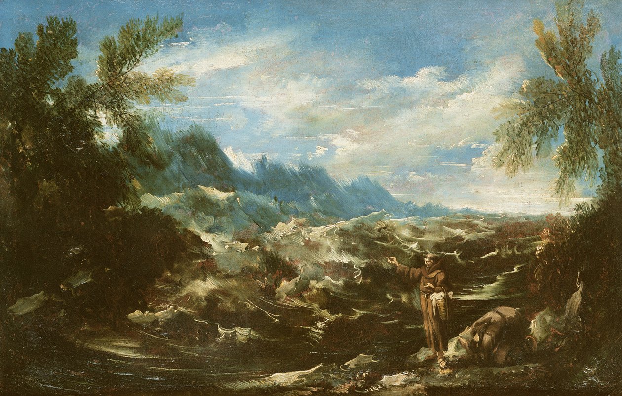 Saint Anthony of Padua Preaching to the Fishes at Rimini by Alessandro Magnasco
