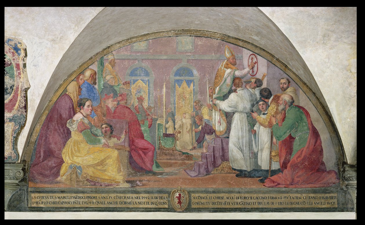 Pope Eugene IV Consecrating the Convent of San Marco in 1442 by Alessandro Tiarini