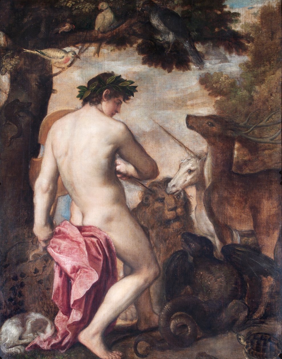 Orpheus Enchanting The Animals by Alessandro (1588–1649) (attr. to) Titian (workshop of) and Padovanino