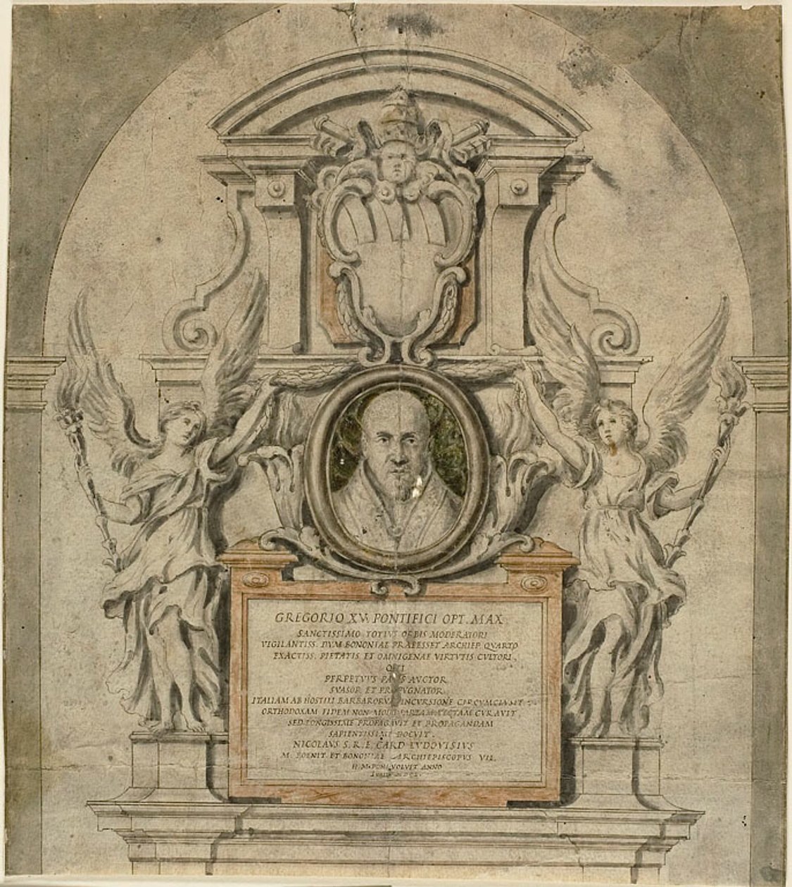 Design for Memorial to Pope Gregory XV by Alessandro Algardi