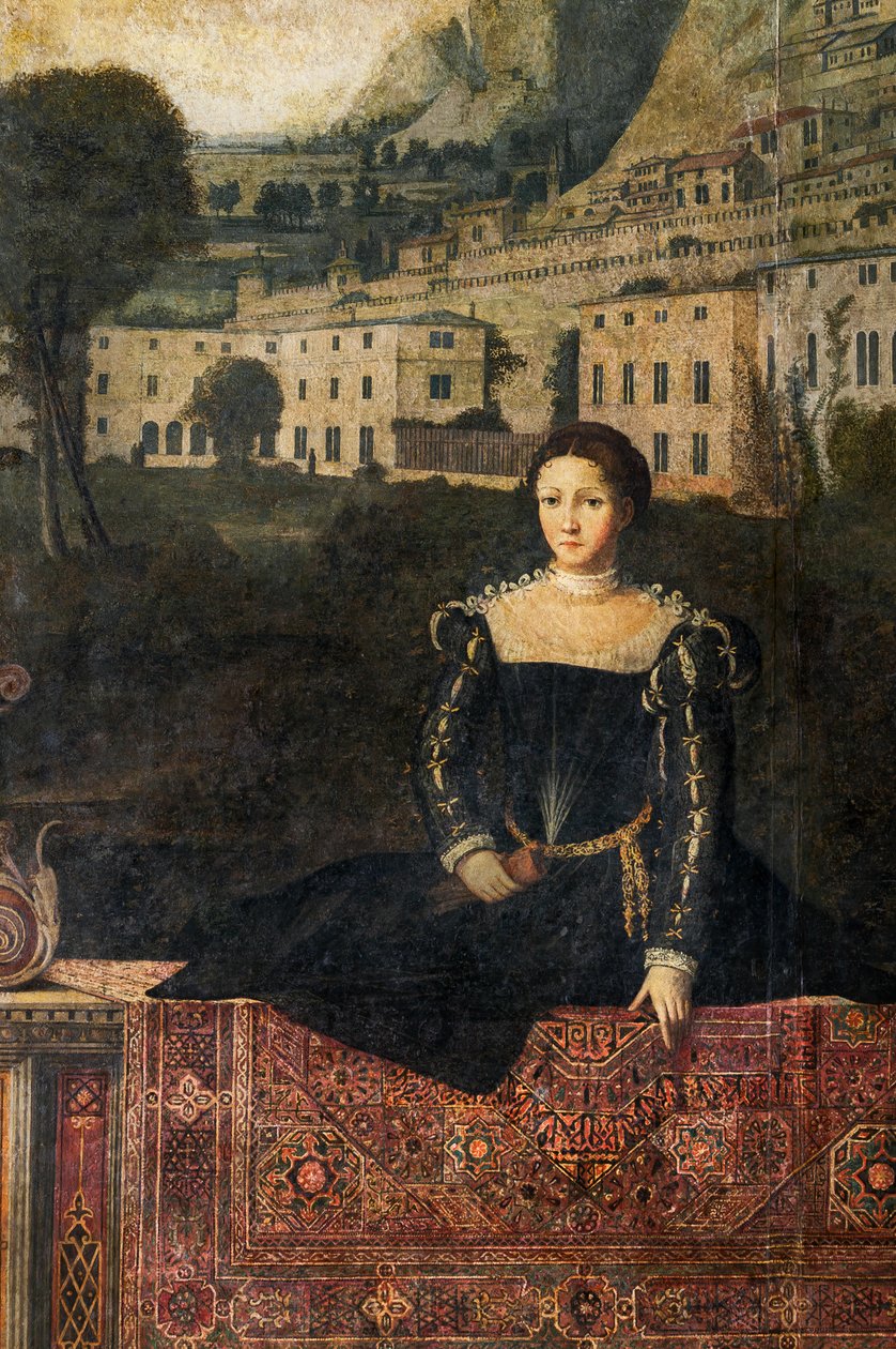 Portrait of a noblewoman (detail) by Alessandro Bonvicino Moretto