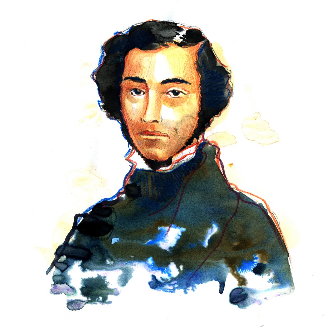 Charles-Alexis-Henri Clerel de Tocqueville (1805-59) - Portrait of Alexis de Tocqueville (Alexis Charles Henri Cleral de Tocqueville) (1805 - 1859), French historian and politician by Alessandro Lonati