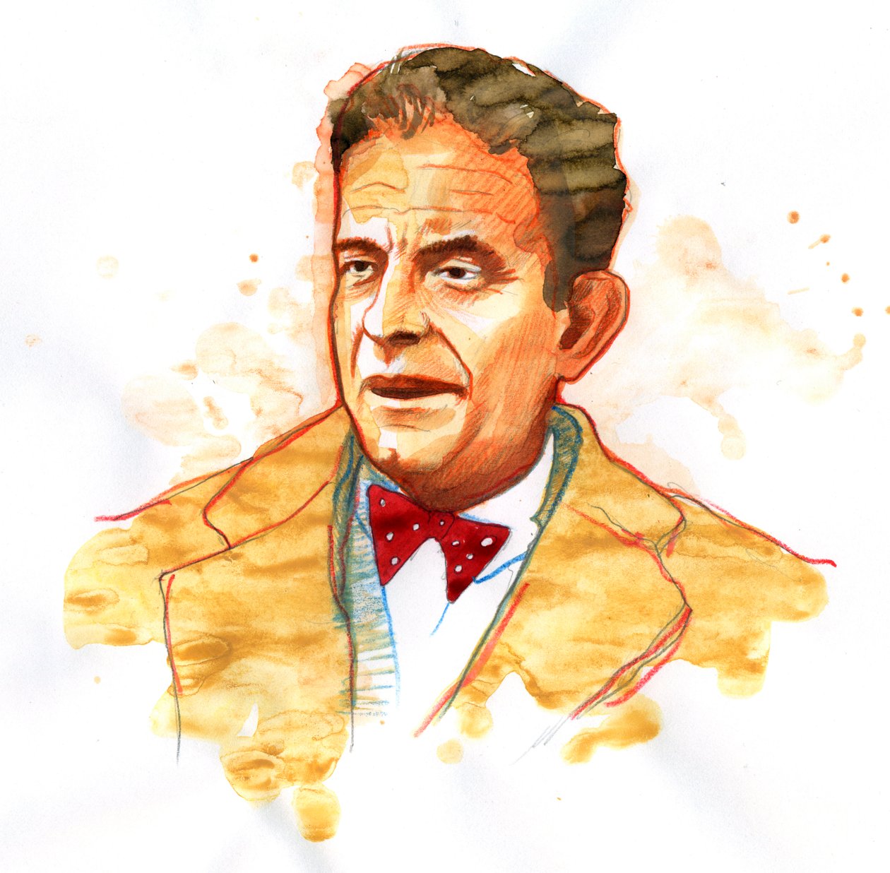 Portrait of Jacques Lacan by Alessandro Lonati