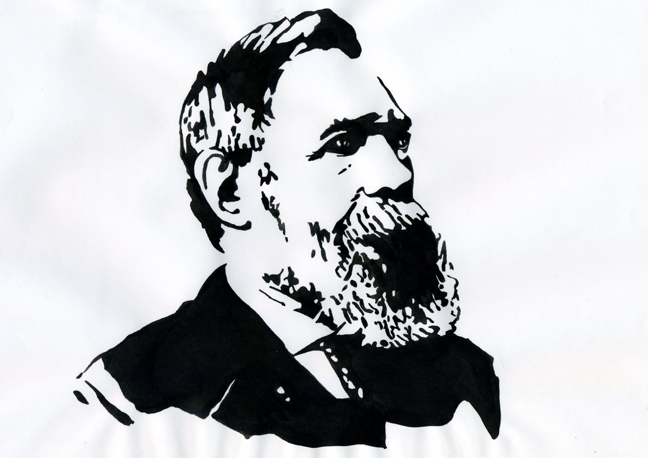 Portrait of Friedrich Engels (1820-1895), German socialist theorist and politician by Alessandro Lonati