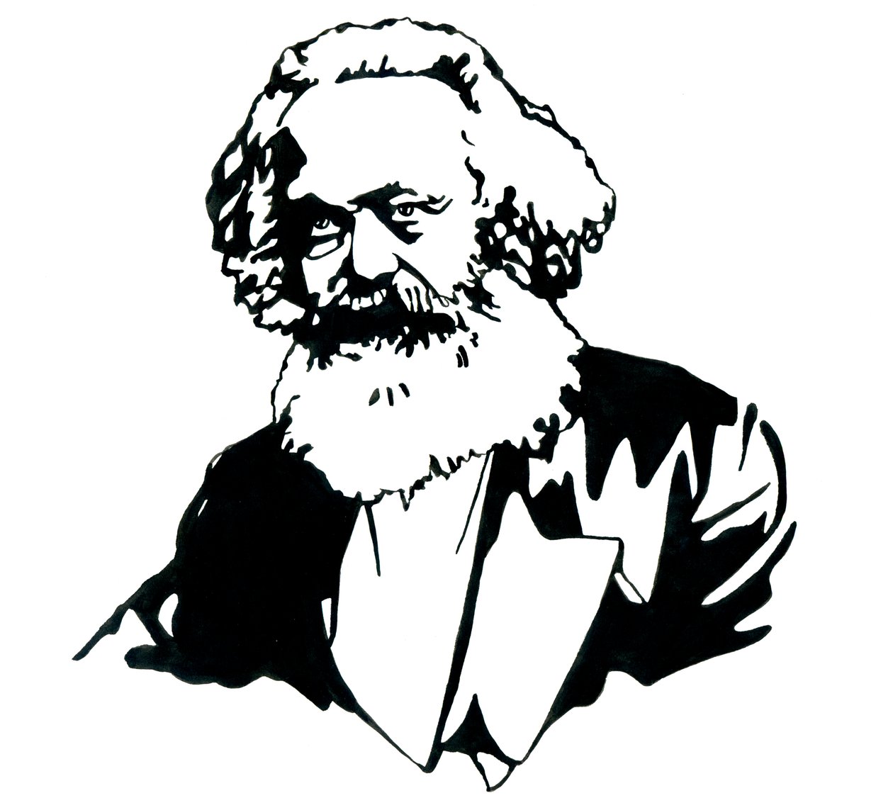 Portrait of Karl Marx by Alessandro Lonati