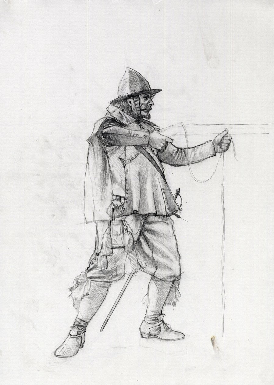 Vessel Soldier of the 17th Century in Firing Position by Alessandro Lonati