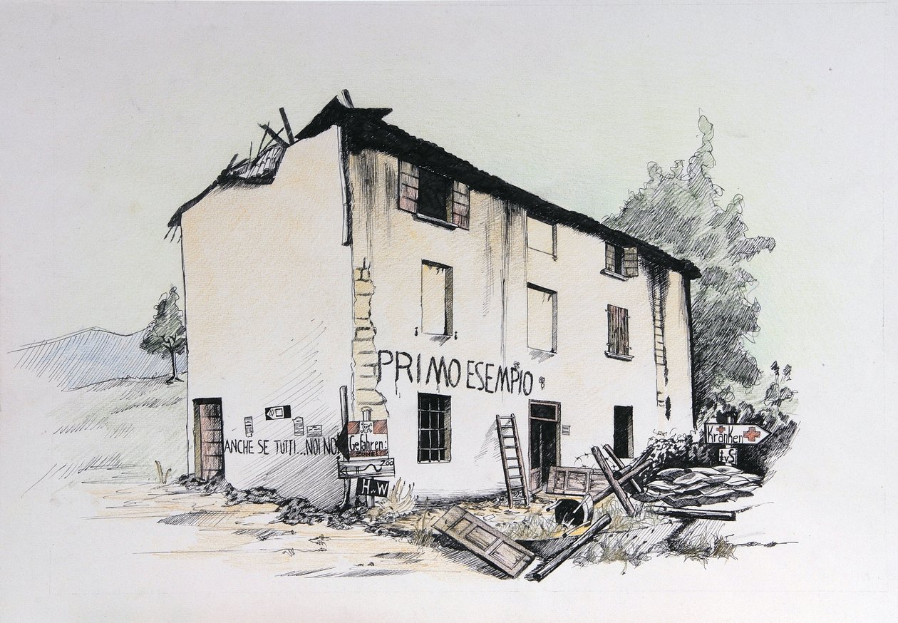 Ruined House in Occupied Italy by Alessandro Lonati