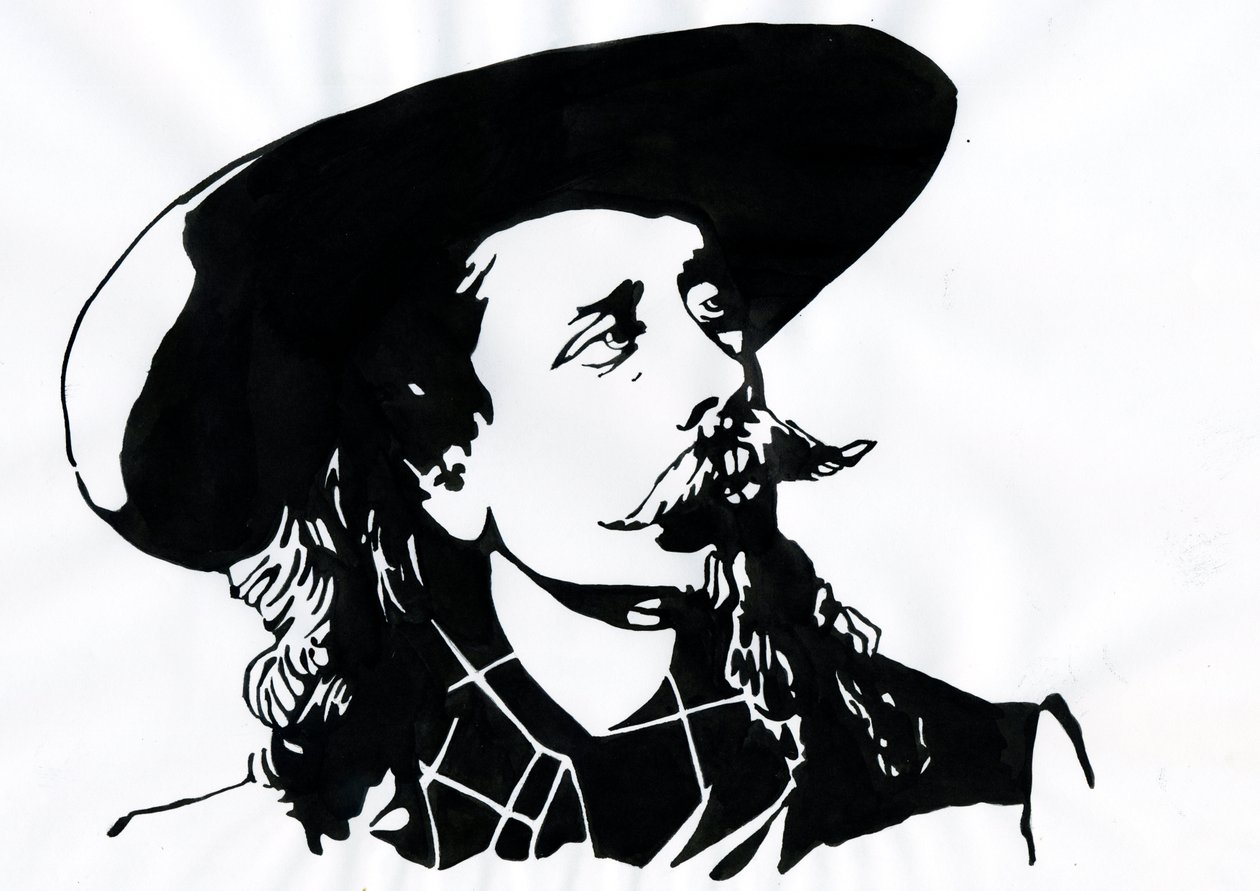 Portrait of Buffalo Bill by Alessandro Lonati