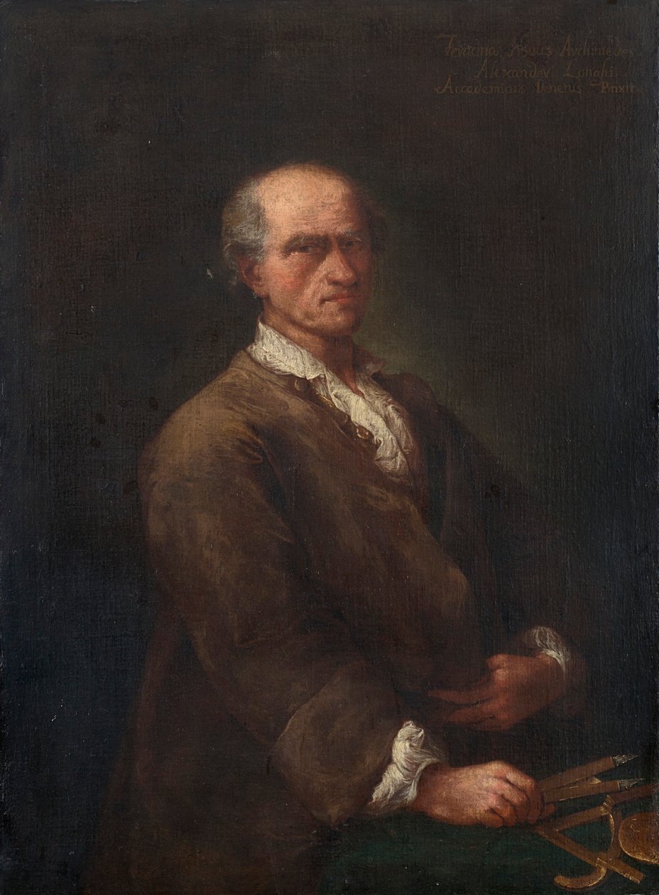 Portrait of Bartolomeo Ferracina 1692-1777 by Alessandro Longhi