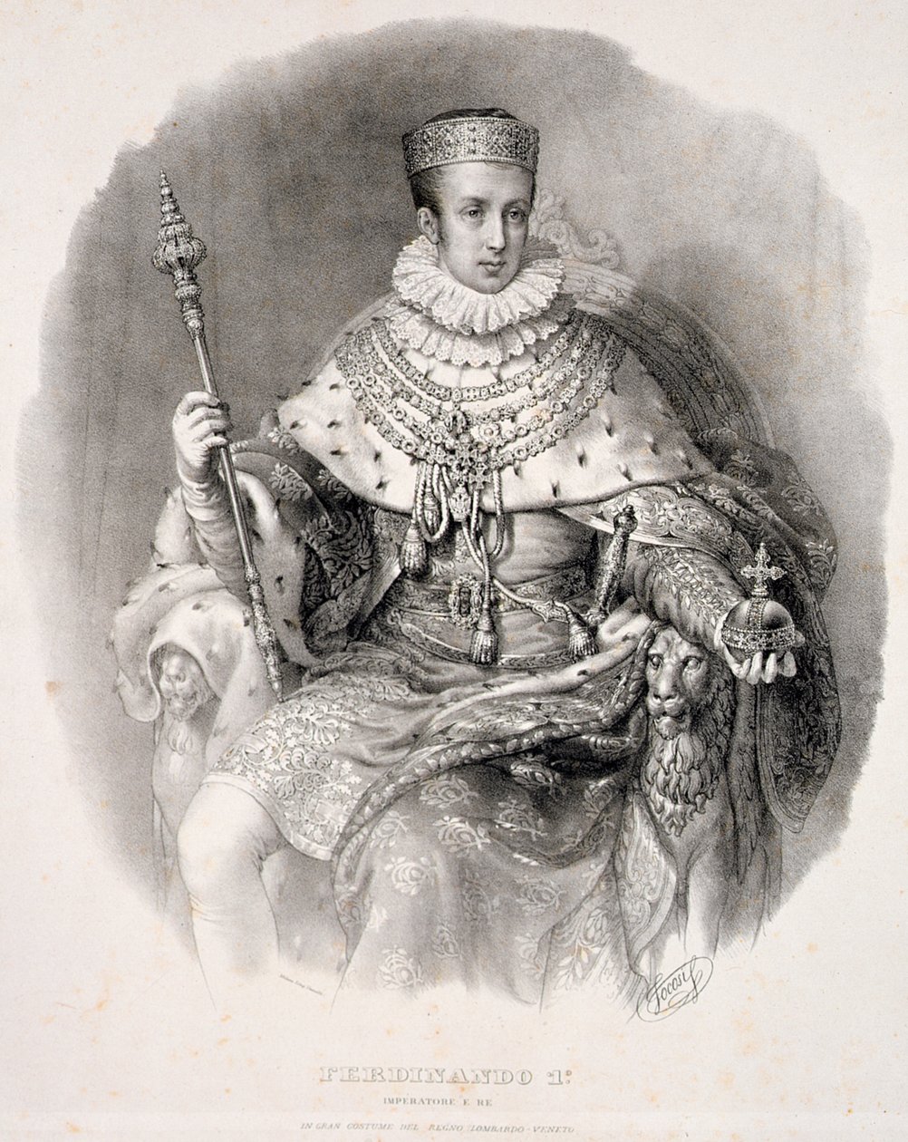 Ferdinand I, King of Lombardy-Venetia, in State Robes, from 