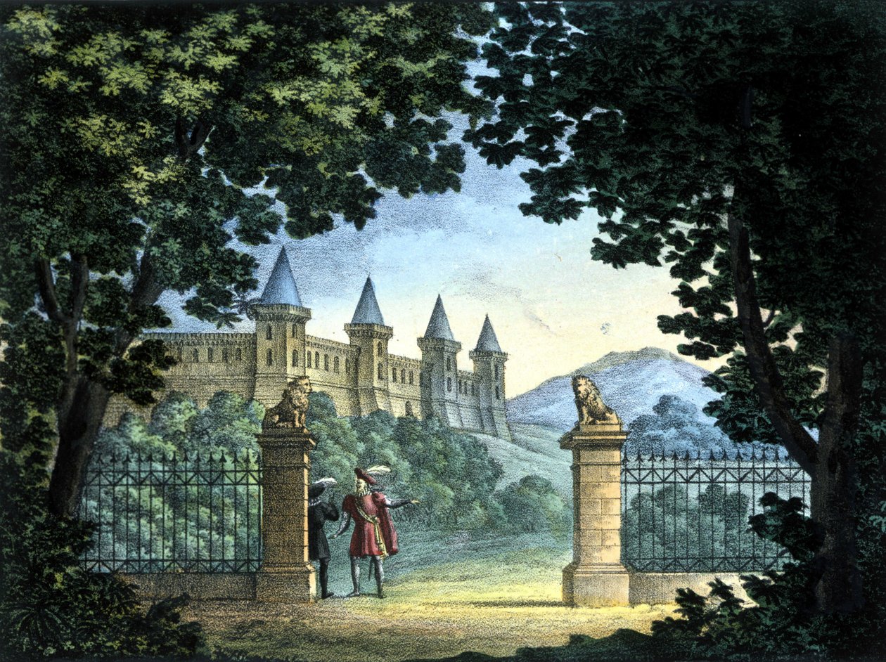 Scenography of Sanquirico for the opera “Anna Bolena” by Gaetano Donizetti. Teatro Carcano, Milan by Alessandro Sanquirico
