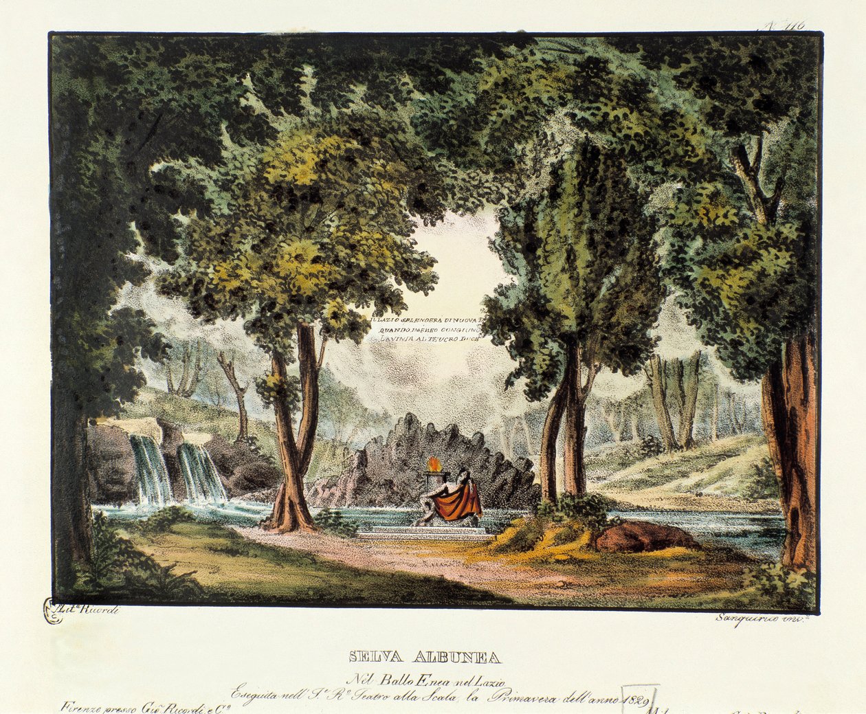 The forest of the Sibyl Albunea Scenography for the representation of the opera drama 