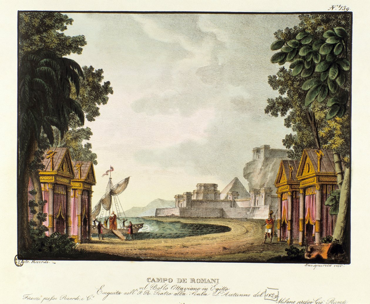 View of the Roman Camp. Scenography for the Ballet 
