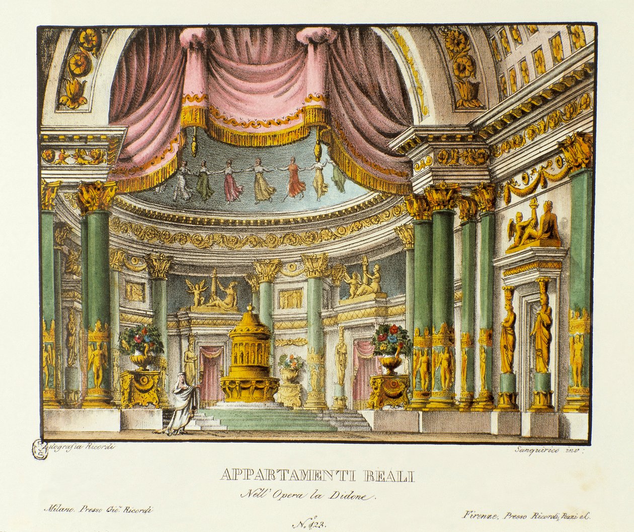 View of the Royal Palace of the Queen of Carthage Didon by Alessandro Sanquirico