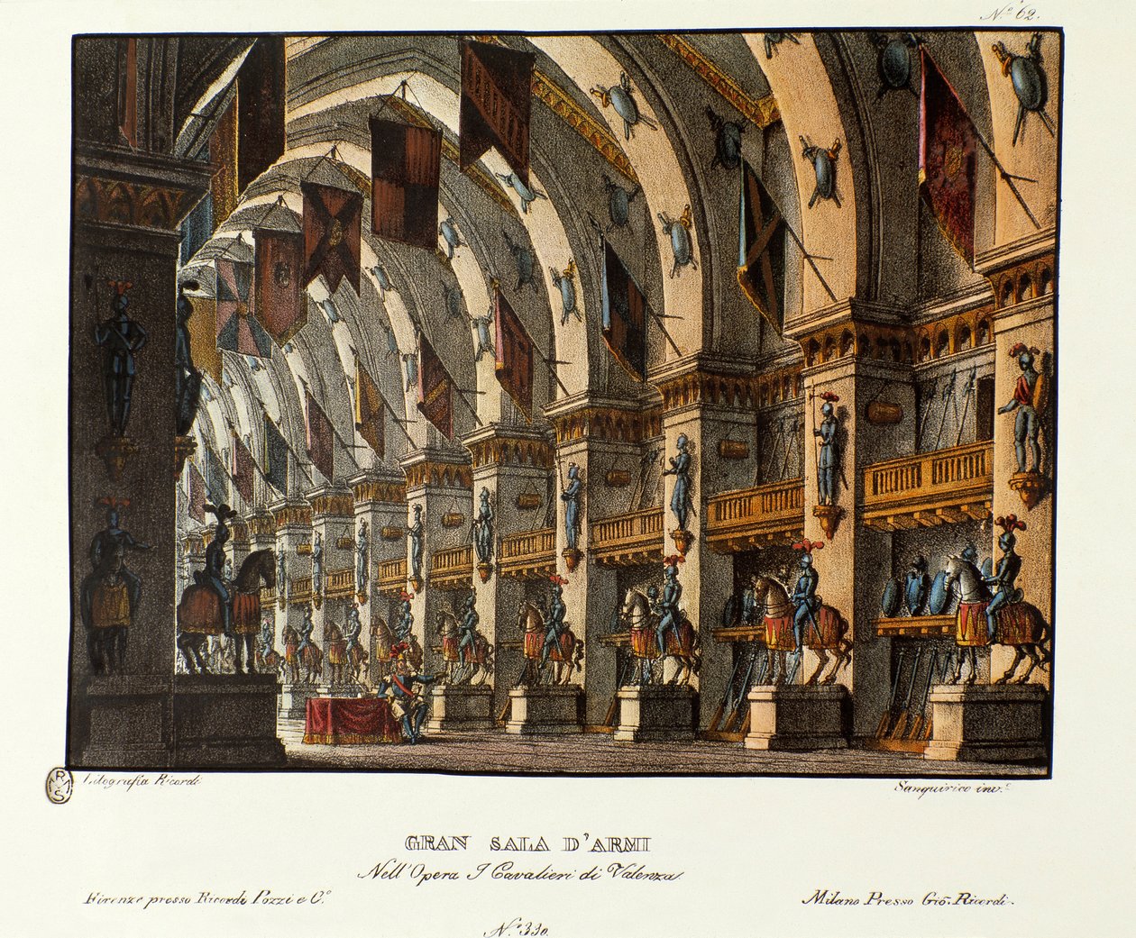 View of the Large Weapons Room. Scenography for the Opera 