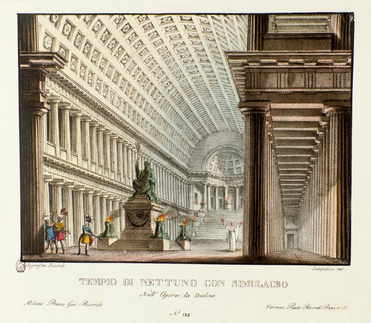 View of the Temple of Neptune. Scenography for the Opera 