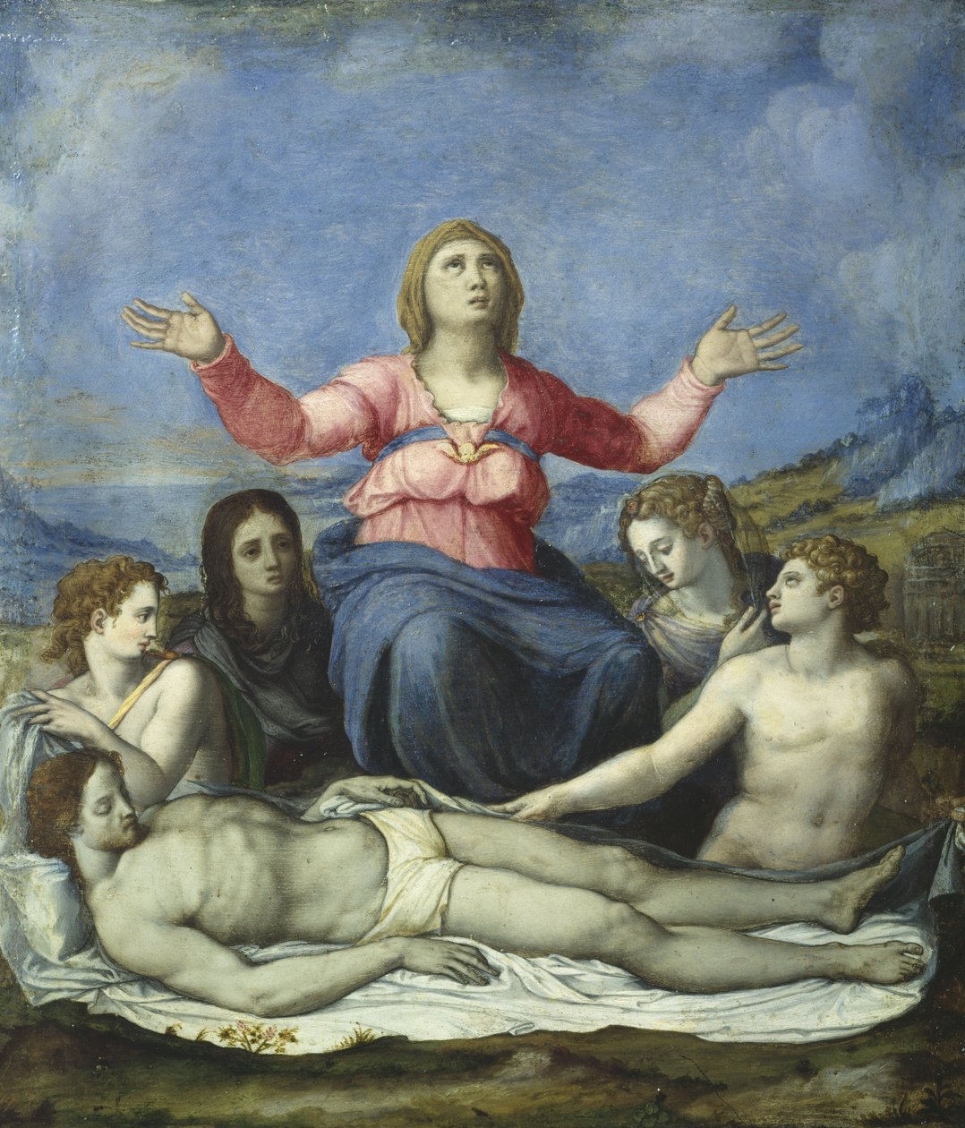 Lamentation over the Dead Christ by Alessandro attr. to Allori