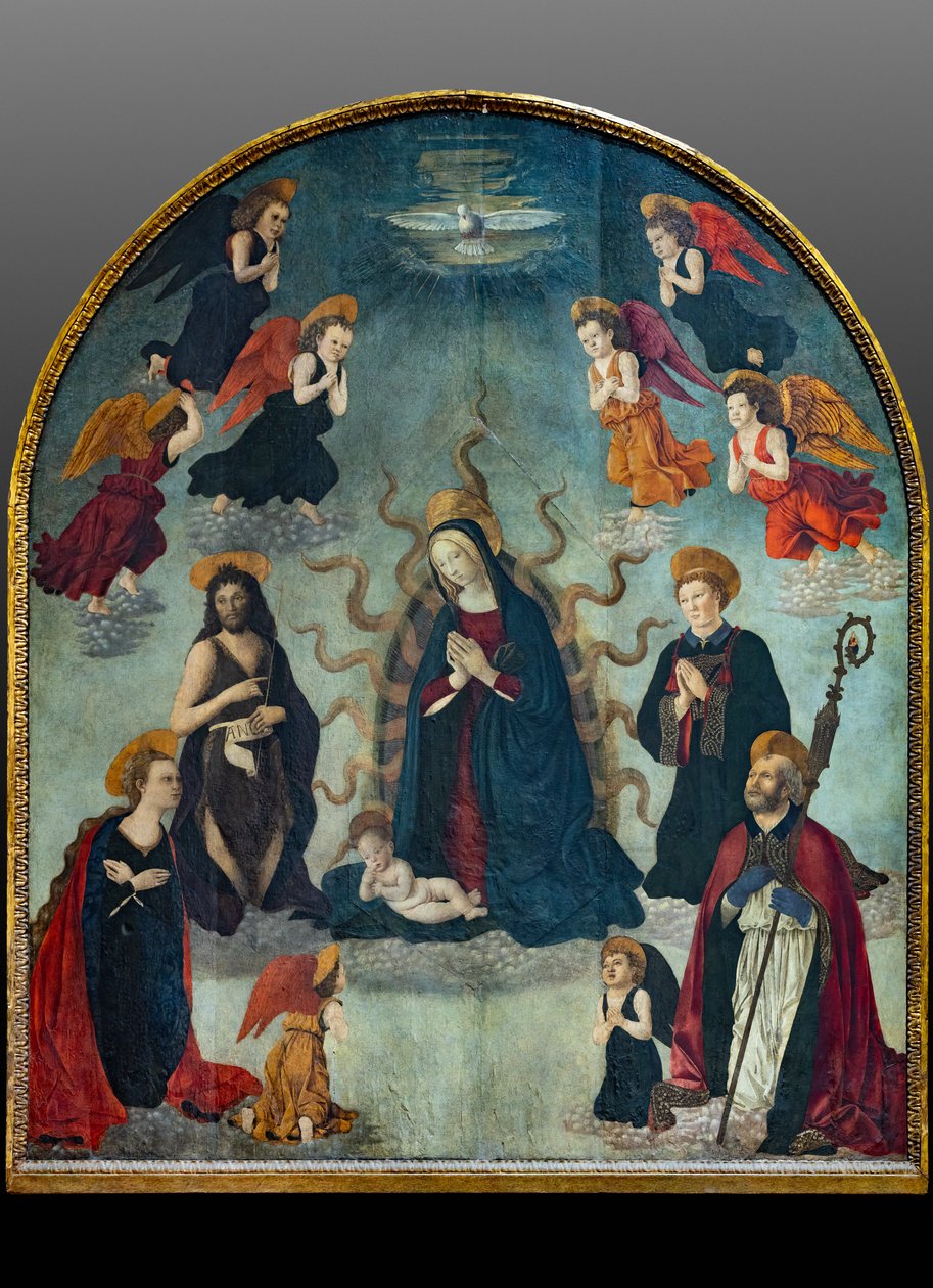 Madonna and Child with Saints by Alessio & Scheggini Michele da Larciano (known as Graffione) (1470 85) Baldovinetti