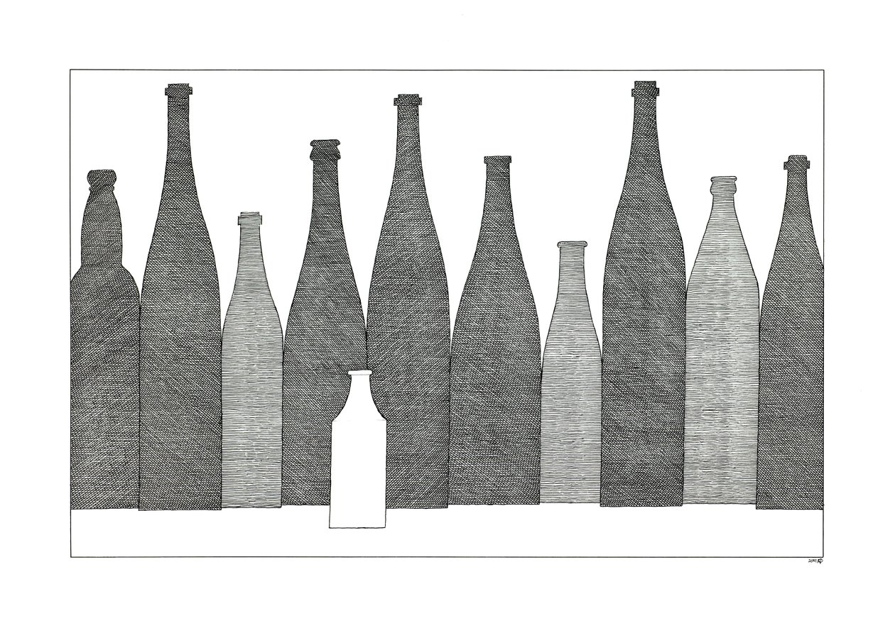 Bottles - Small White by Alex Dunn