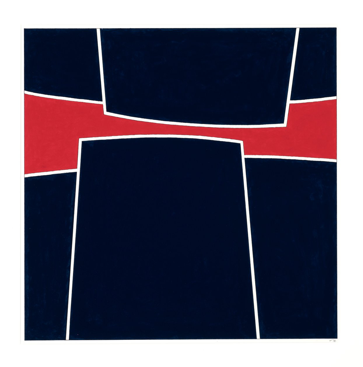 Pressure Blue on Red, 2023 by Alex Dunn