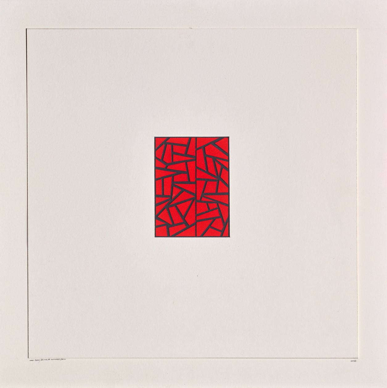 Red Bits on White by Alex Dunn