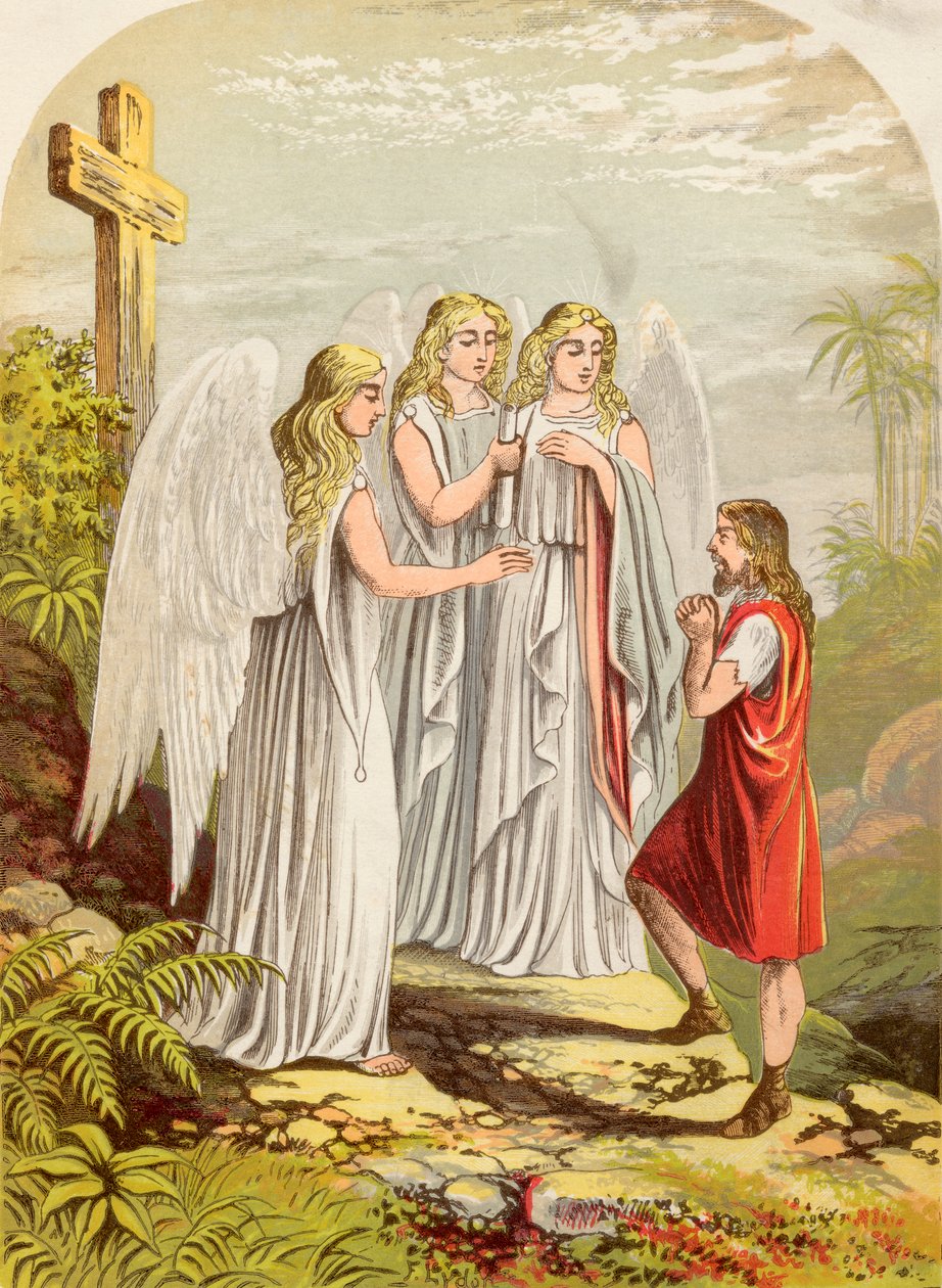 Christian Losing his Burden, from The Pilgrims Progress by John Bunyan published, c.1880 by Alexander Francis Lydon