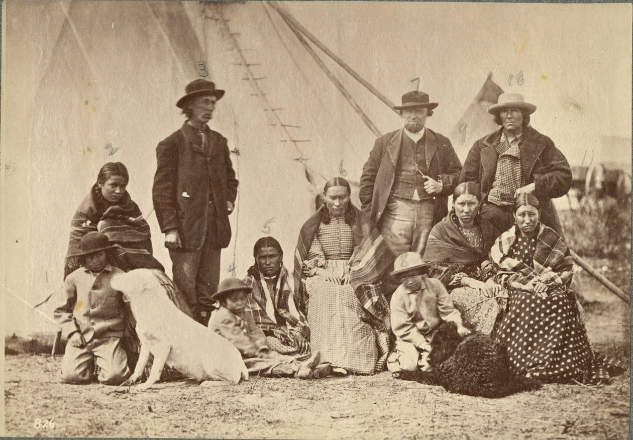 Group about Fort Laramie, Dakota by Alexander Gardner