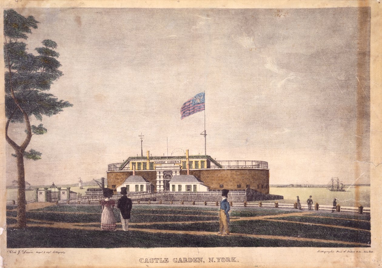 Castle Garden, New York by Alexander Jackson Davis