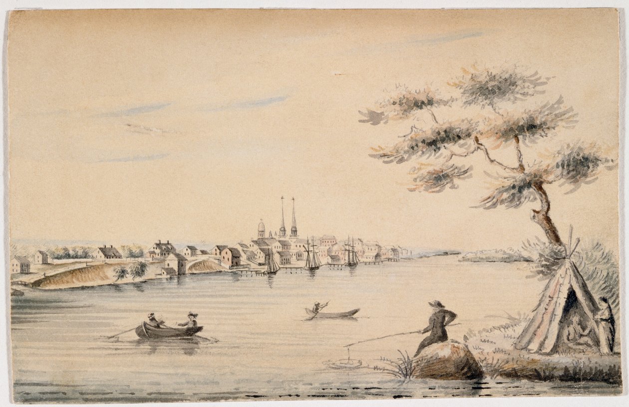 Detroit as Seen from the Canadian Shore in 1821 by Alexander Macomb