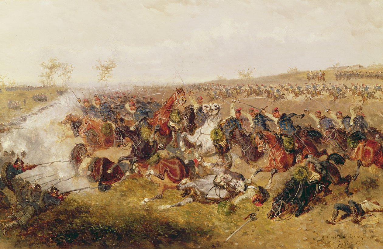 Battle of Schweinschaedel, 29th July 1866 by Alexander von Bensa