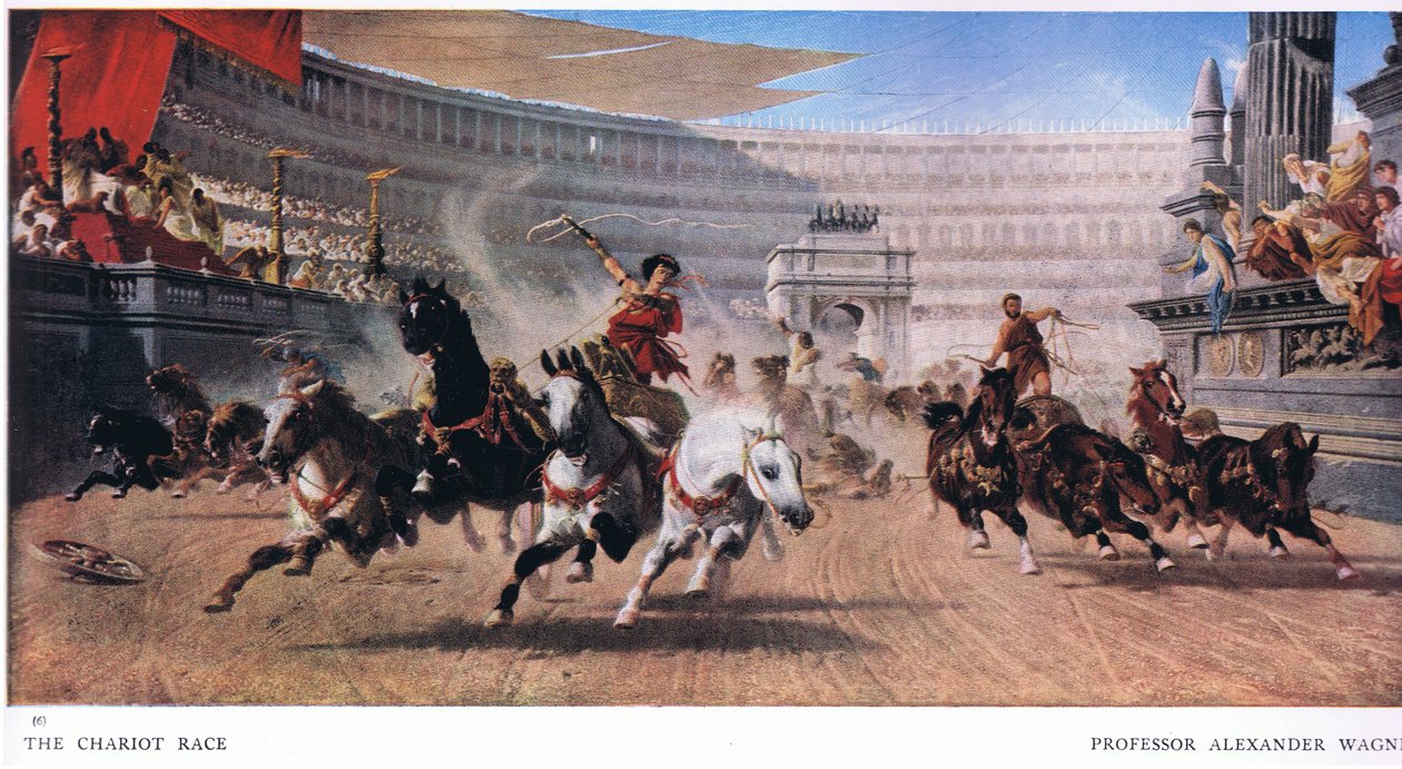 The Chariot Race, from The Gresham Publishing Company Ltd, 1920 by Alexander von Wagner