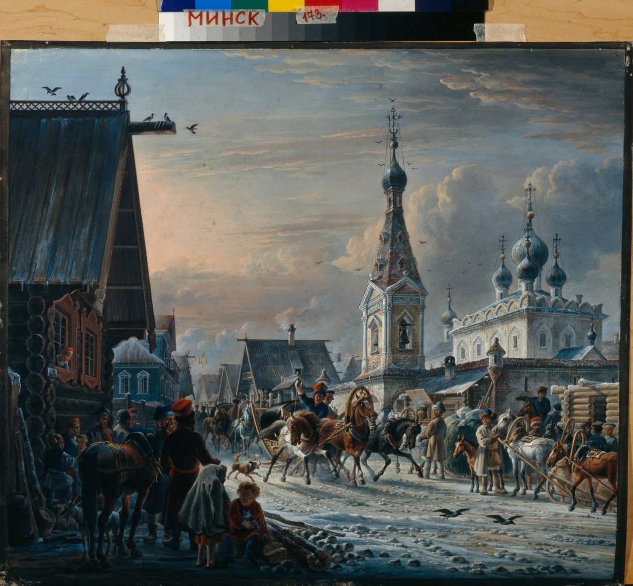 Street with Mail Coaches by Alexander Orlowski