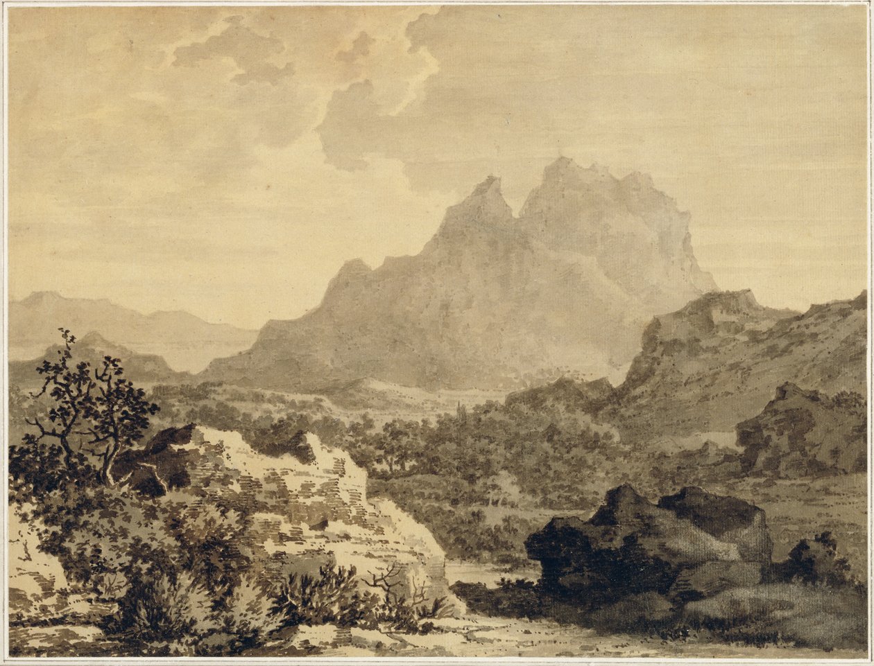 Mountainous Landscape by Alexander Cozens