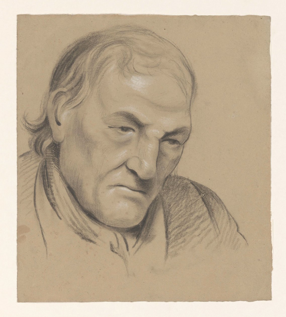 Seated Man with Bare Torso by Alexander Cranendoncq