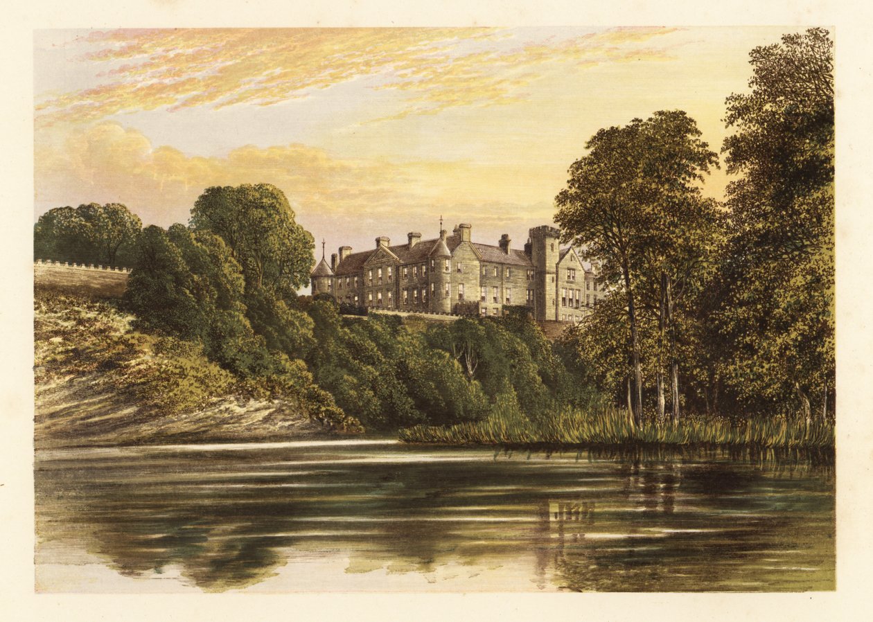 Brechin Castle, Angus, Scotland, 1880 (engraving) by Alexander Francis (after) Lydon