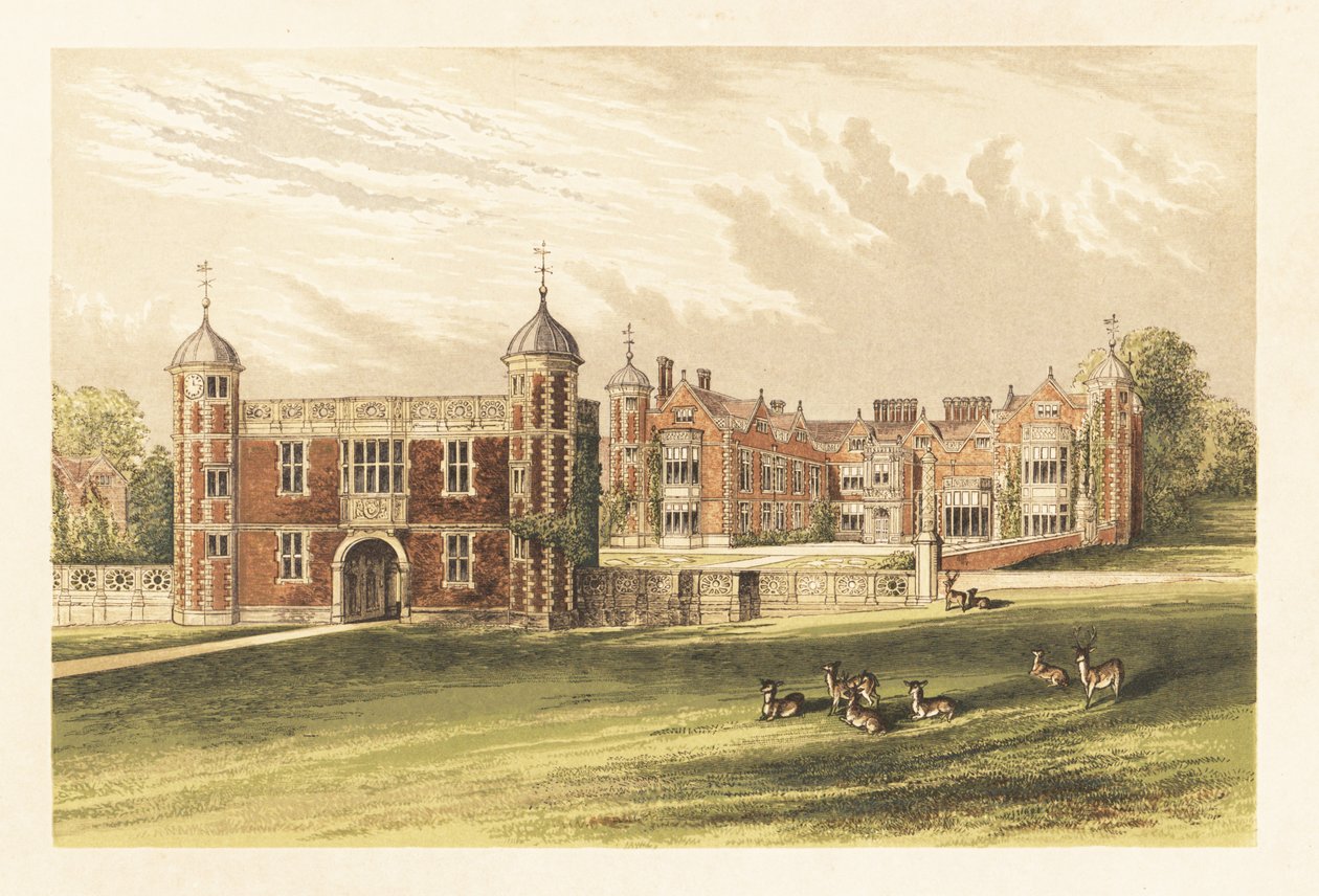 Charlecote, Warwick, England, 1880 (engraving) by Alexander Francis (after) Lydon