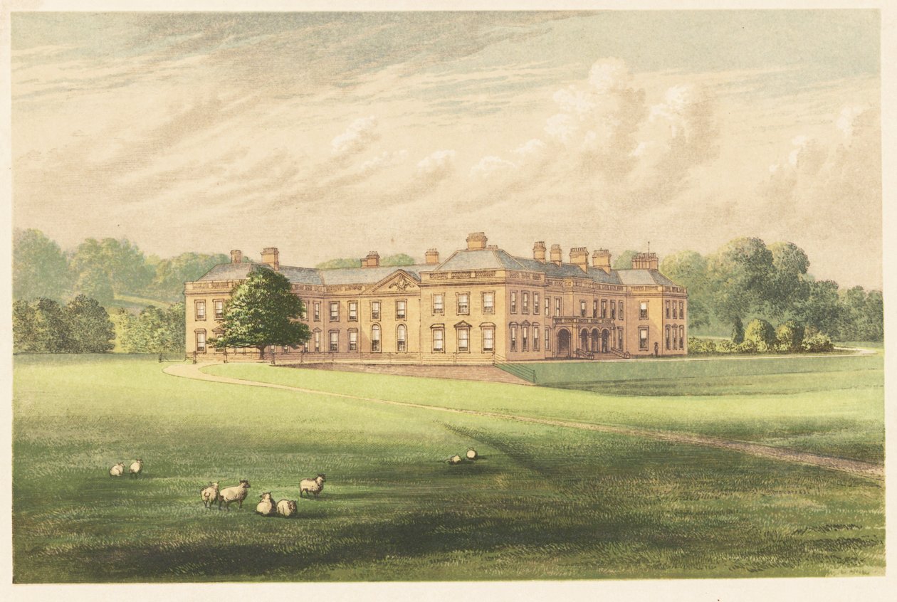 Holme Lacy House, Herefordshire, England. 1880 by Alexander Francis (after) Lydon