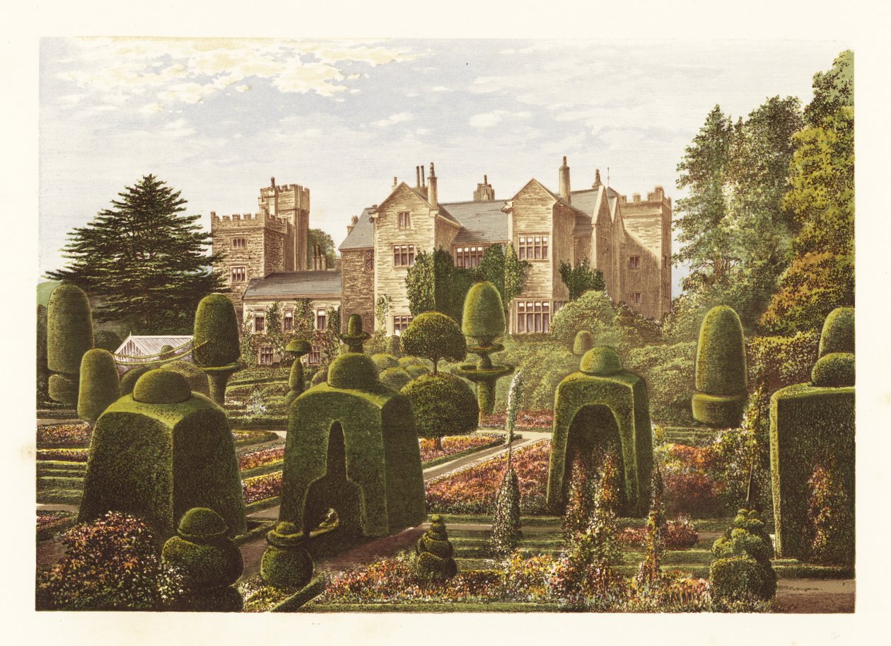 Levens Hall, Cumbria, England, 1880 (engraving) by Alexander Francis (after) Lydon