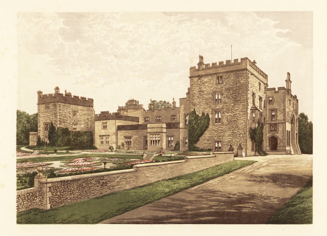 Muncaster Castle, Cumbria, England (engraving) by Alexander Francis (after) Lydon