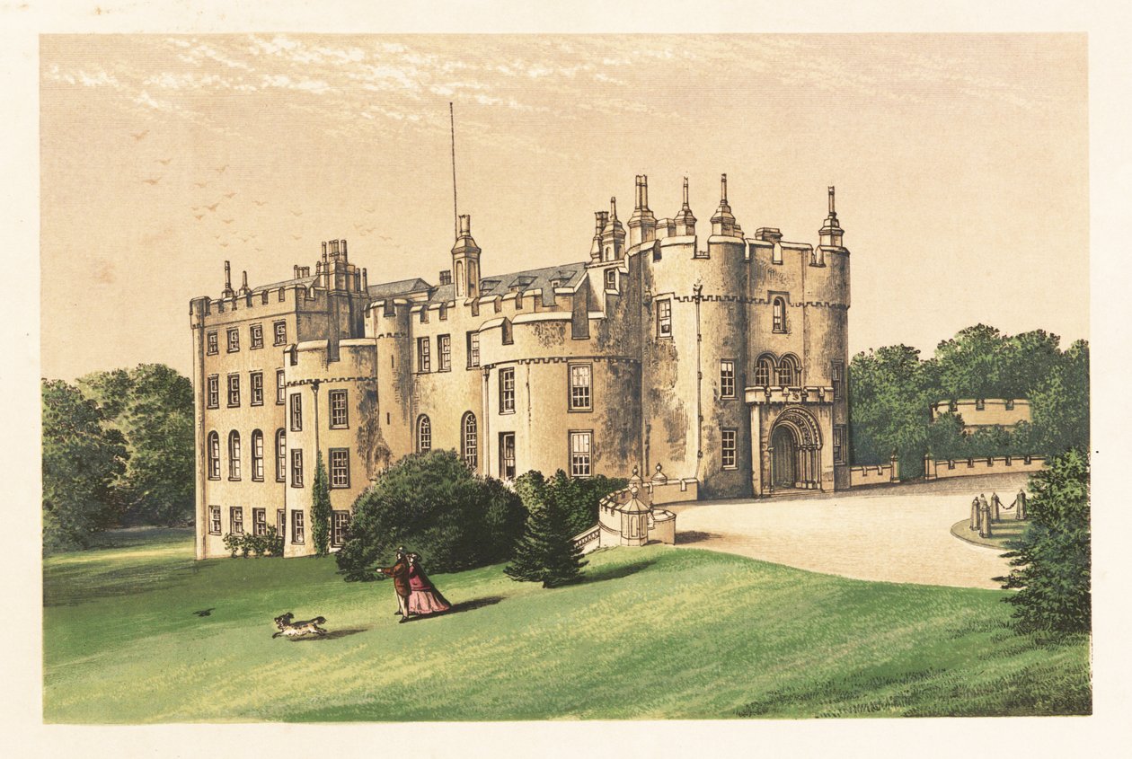 Picton Castle, Pembrokeshire, Wales (engraving) by Alexander Francis (after) Lydon