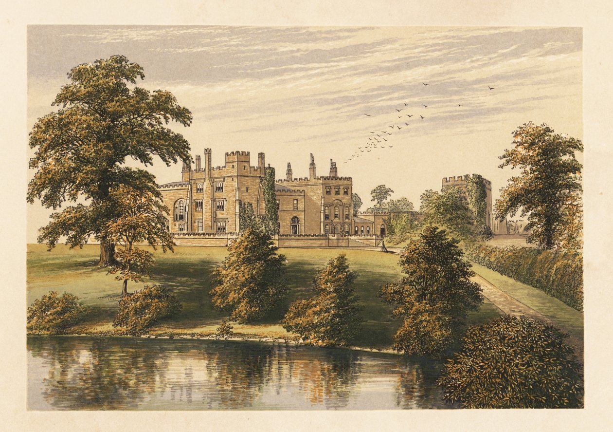 Ripley Castle, Yorkshire, England (engraving) by Alexander Francis (after) Lydon