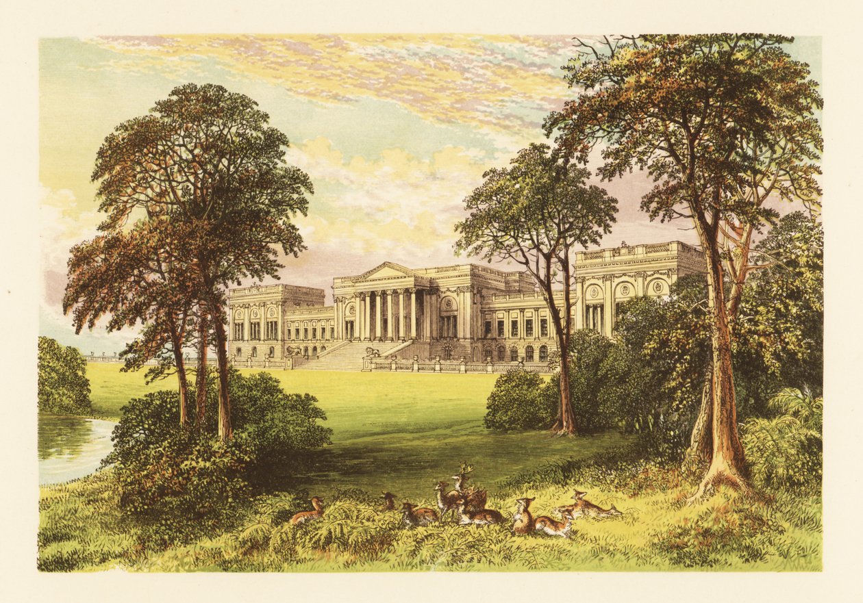 Stowe Park, Buckinghamshire, England by Alexander Francis (after) Lydon