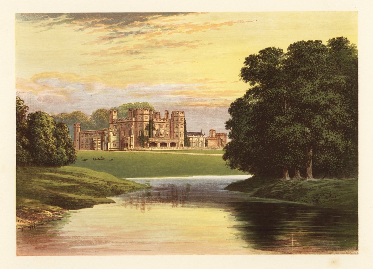 Sundorne Castle, Shropshire, England (engraving) by Alexander Francis (after) Lydon